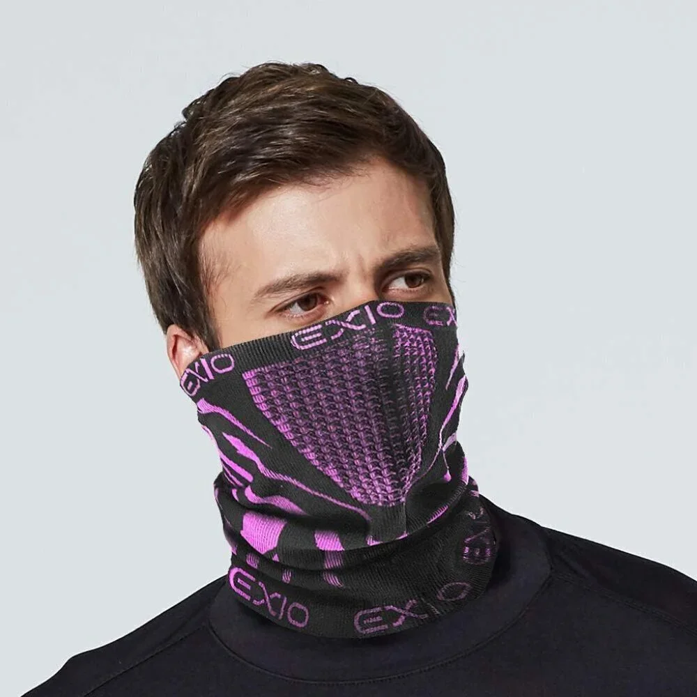 Men's Black/pink Winter Neck Warmer Gaiter Balaclava Windproof Ski Face Mask